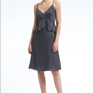Banana Republic Peplum satin dress